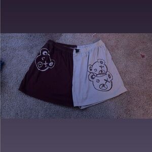 SHEIN Brown and Cream Bike Shorts